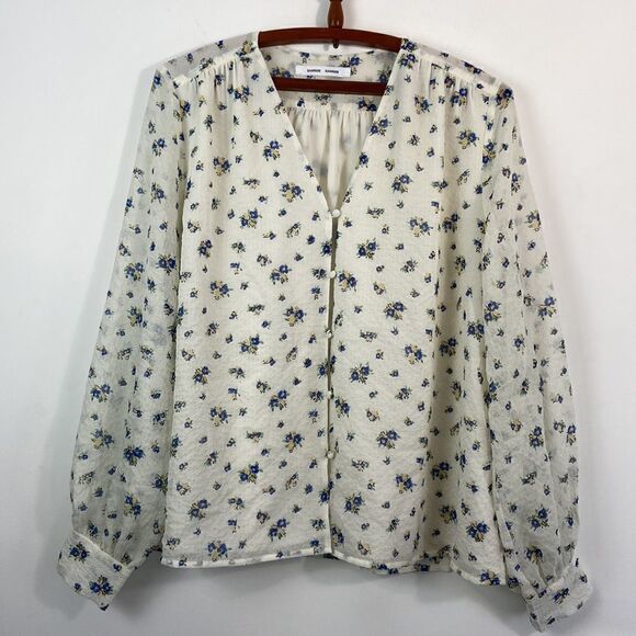 Samsoe - Samsoe Jetta Floral Print Shirt Sun Bouquet Size M - Picture 5 of 13